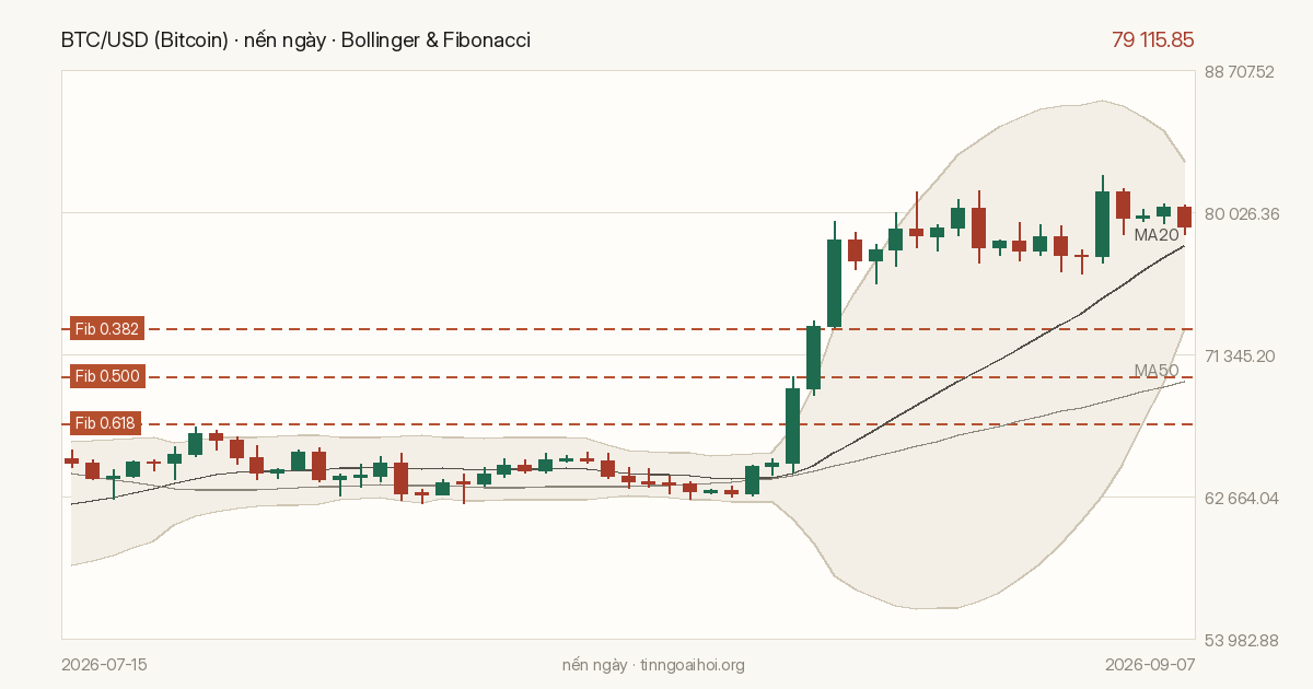 Biểu đồ giá BTC/USD (Bitcoin)