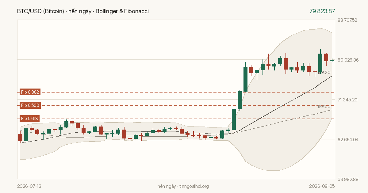 Biểu đồ giá BTC/USD (Bitcoin)