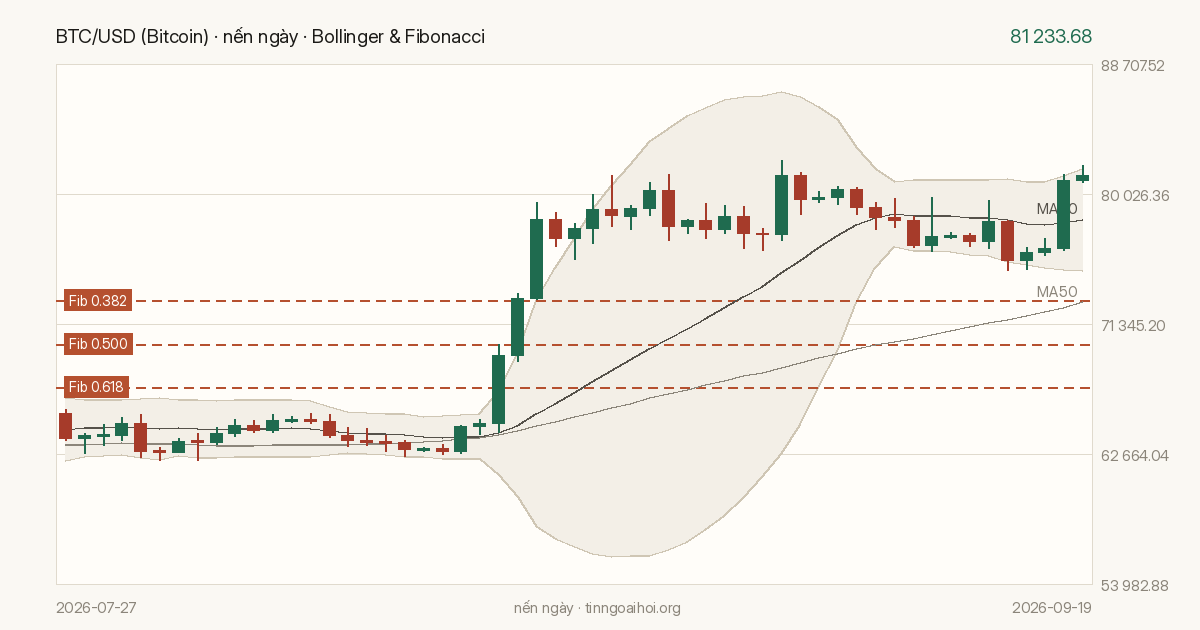 Biểu đồ giá BTC/USD (Bitcoin)